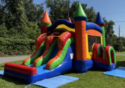 IMG 2907 1752335250 Rainbow Bounce House Double Slide Combo